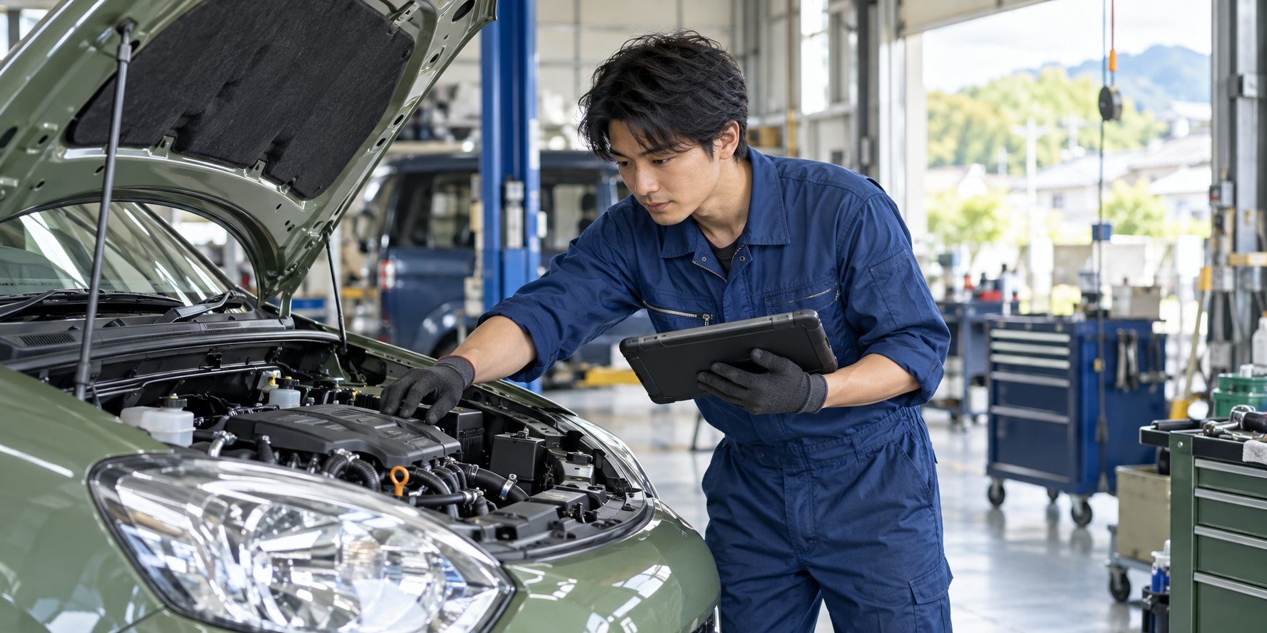 車検や点検を行う整備士