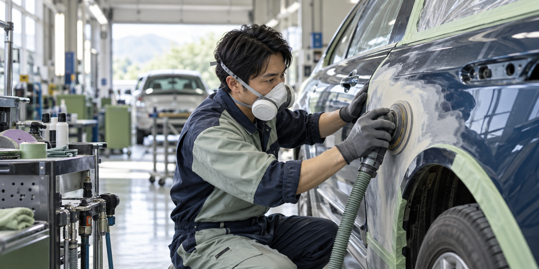 自動車の修理作業